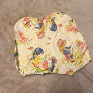 Vintage Style Baby Romper with Colorful Print
